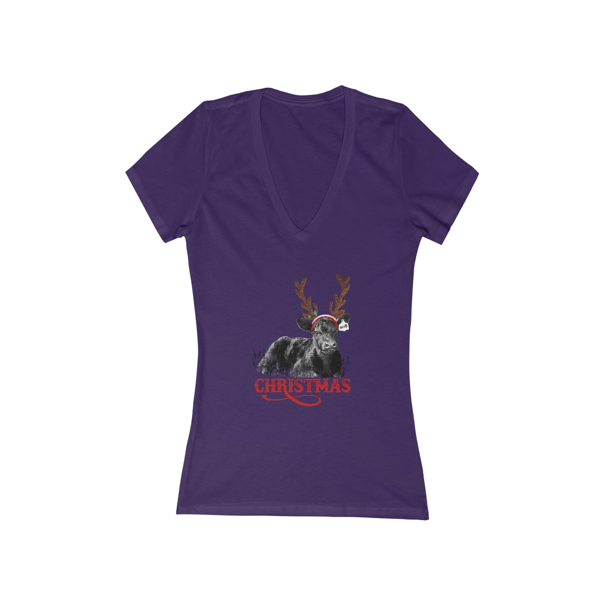 Women's Jersey Short Sleeve Deep V-Neck Tee