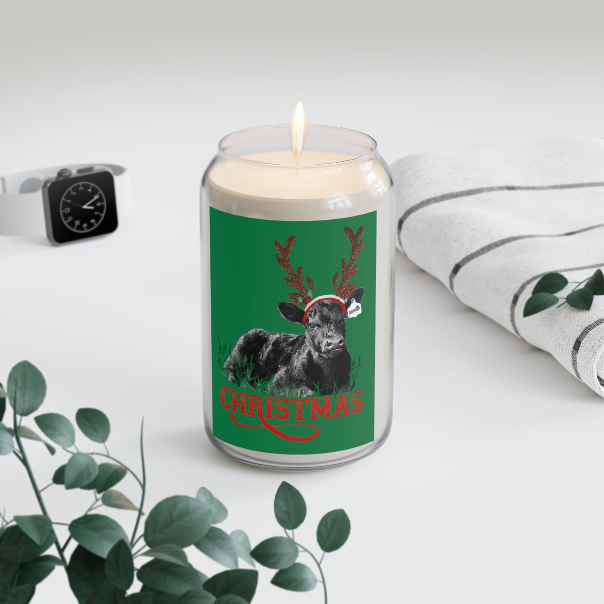 Calf Christmas Candle