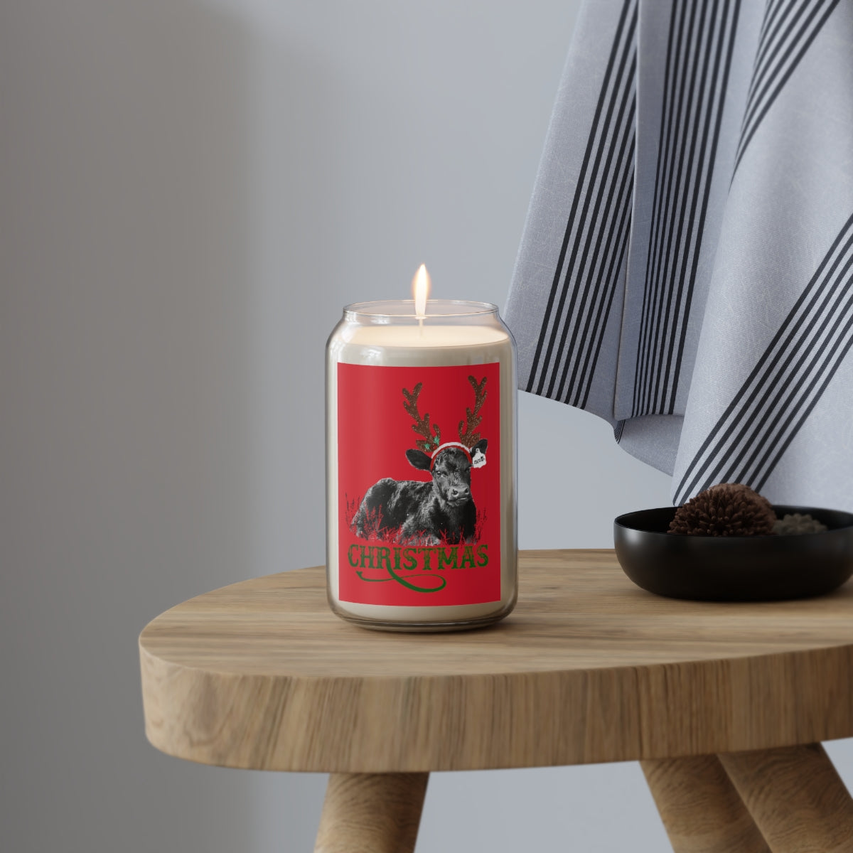 Calf Christmas Candle