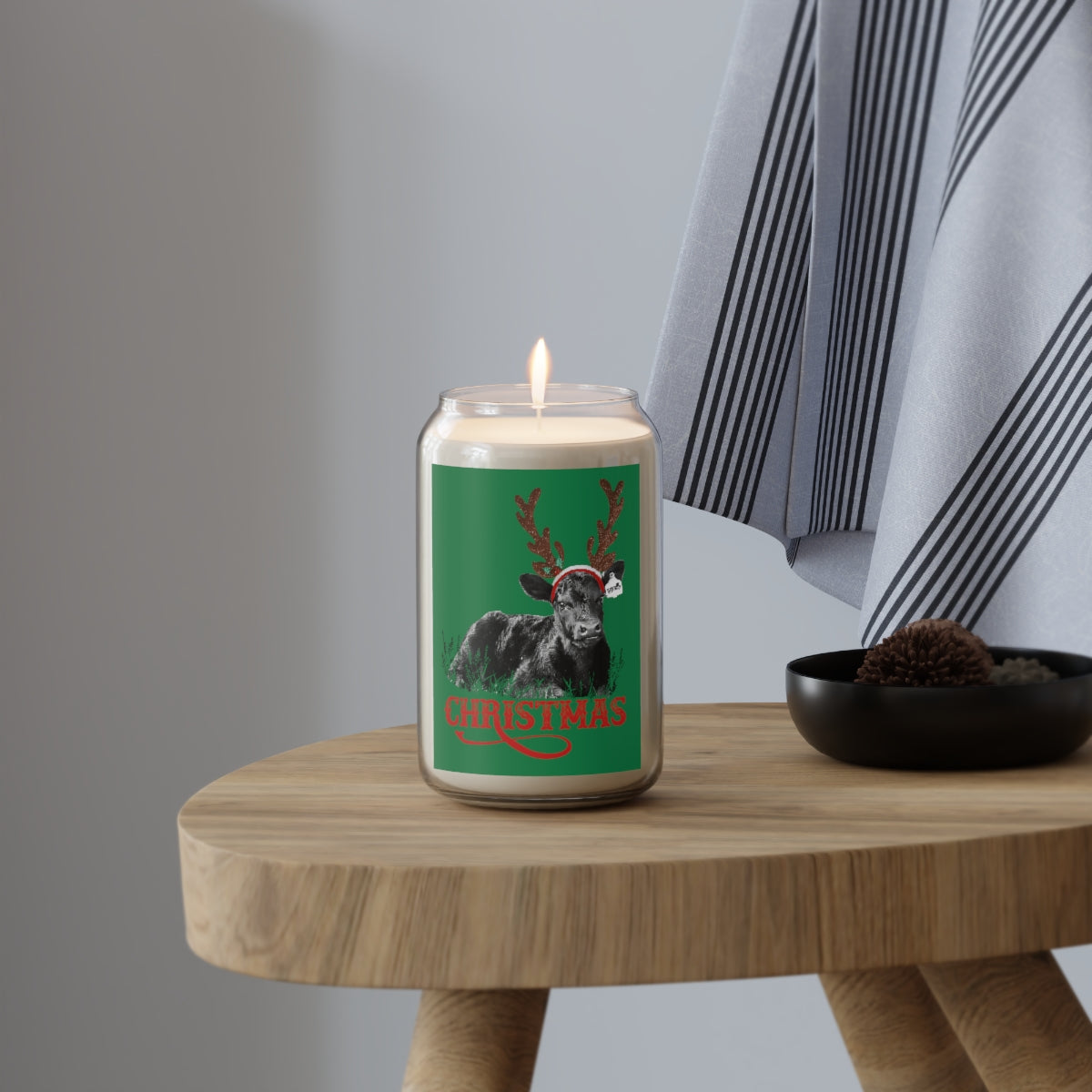 Calf Christmas Candle