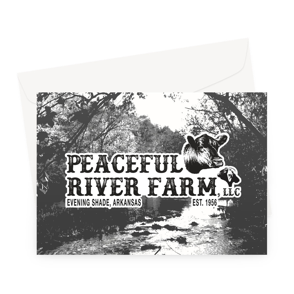Farm Logo Greeting Card