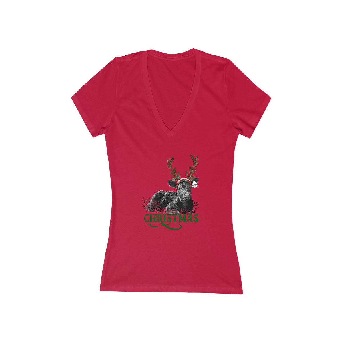 Women's Jersey Short Sleeve Deep V-Neck Tee