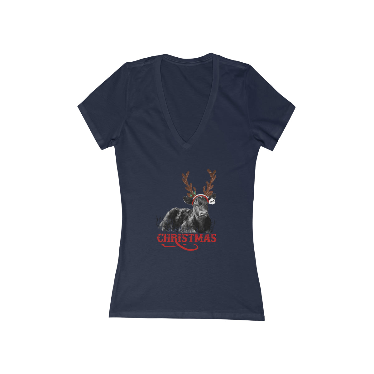 Women's Jersey Short Sleeve Deep V-Neck Tee