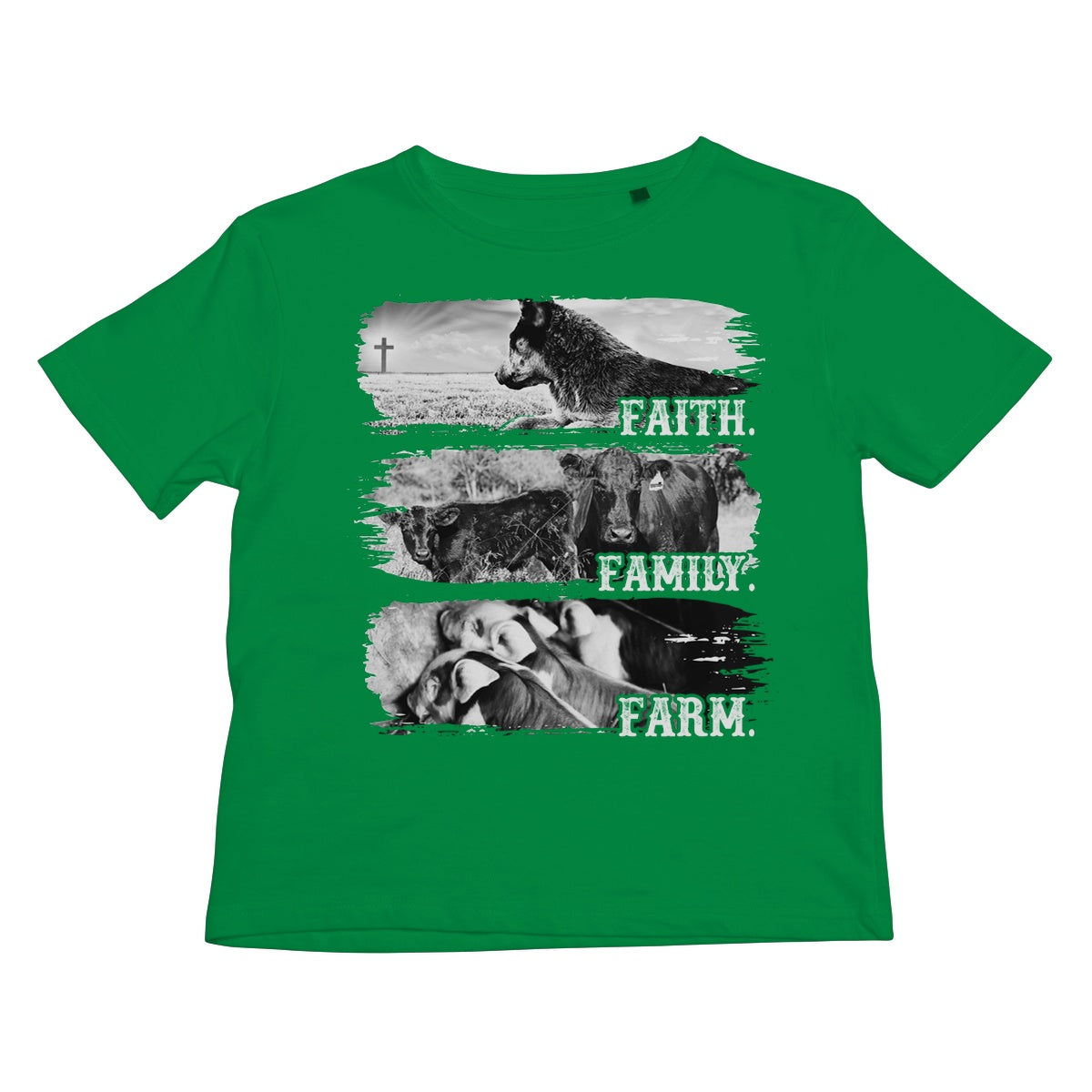 Faith.Family.Farm. Kids T-Shirt