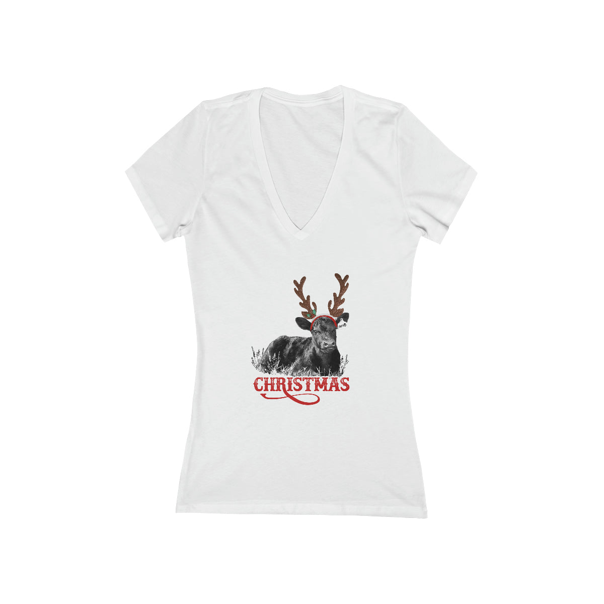 Women's Jersey Short Sleeve Deep V-Neck Tee